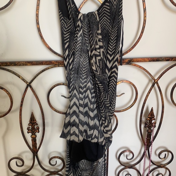 Sheer bottom long maxi dress. - Picture 4 of 5